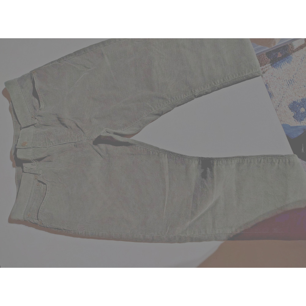 preowned J Crew olive green slim straight leg corduroy jeans sz 34x32